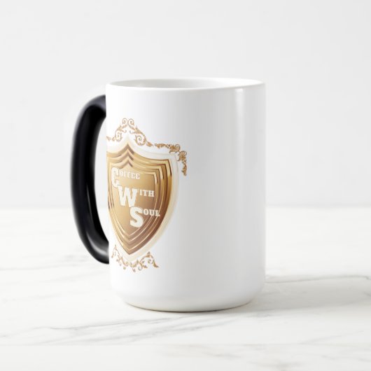 Café à l'âme Mug magique (Devant gauche)