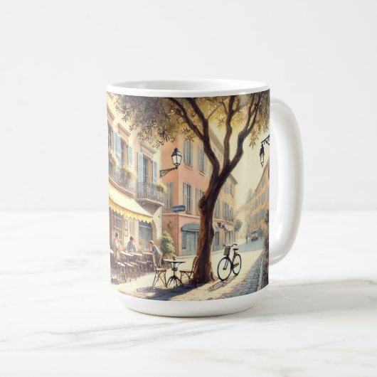 Café à Nice France Mug (Devant droit)