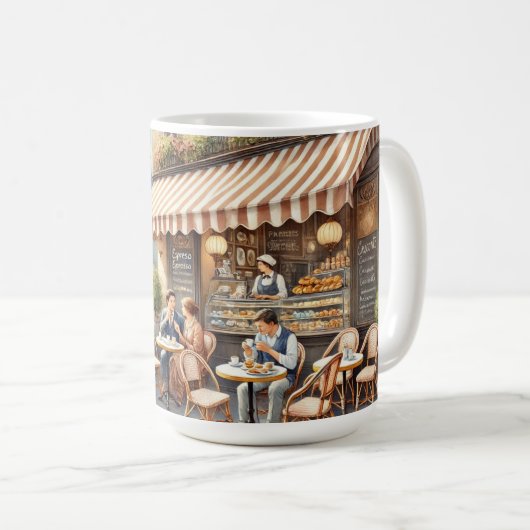 Café à Paris France Mug (Devant droit)