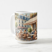 Café à Paris France Mug (Devant gauche)