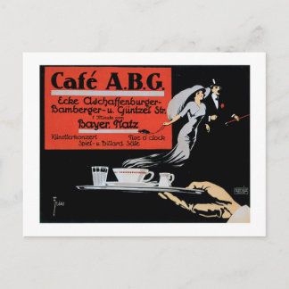 Cafe ABG Koffiewinkel en kunst Briefkaart