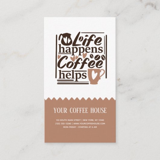 Café aide carte de visite (Devant)