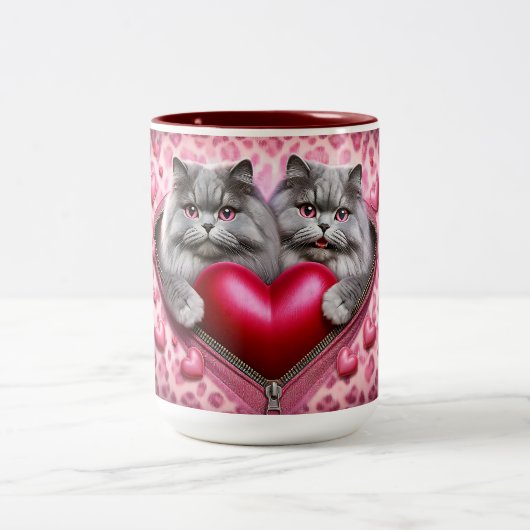 Café, Amour, Répéter : Mug de Saint Valentin (Centre)
