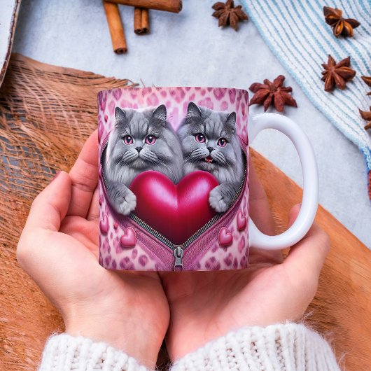 Café, Amour, Répéter : Mug de Saint Valentin