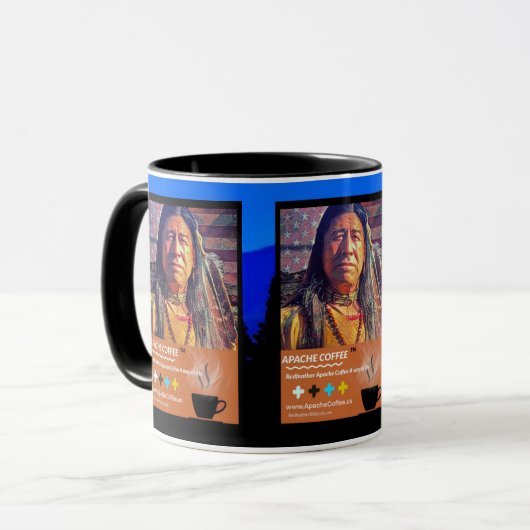 Café Apache ®️ 🇺 🇸 Mug 2 (Devant gauche)