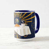 Café au Lait Deco Parisian Bistro Personalized Mok (Voorkant rechts)