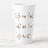 Café au lait | Eenvoudige stijlvolle schrijftypogr Latte Mok (Voorkant)