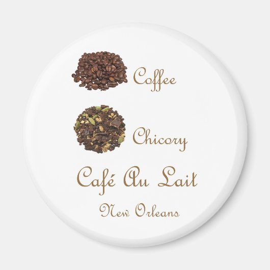 CAFE AU LAIT NEW ORLEANS KOFFIECICHOREI MAGNEET (Voorkant)