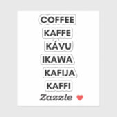 Café autour du monde Stickers (Feuille)