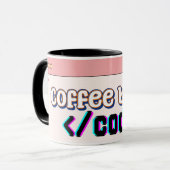 Café avant le code Mug - Drôle programmeur Coupe (Devant gauche)