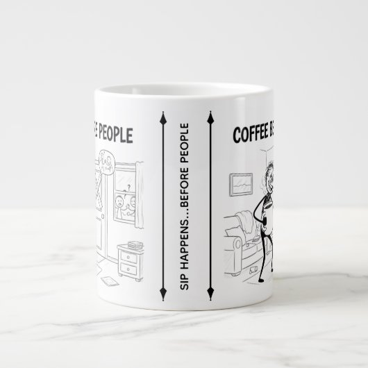 Café avant les gens Mug - Funny Coffee Cup (Devant)