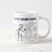 Café avant les gens Mug - Funny Coffee Cup (Droite)