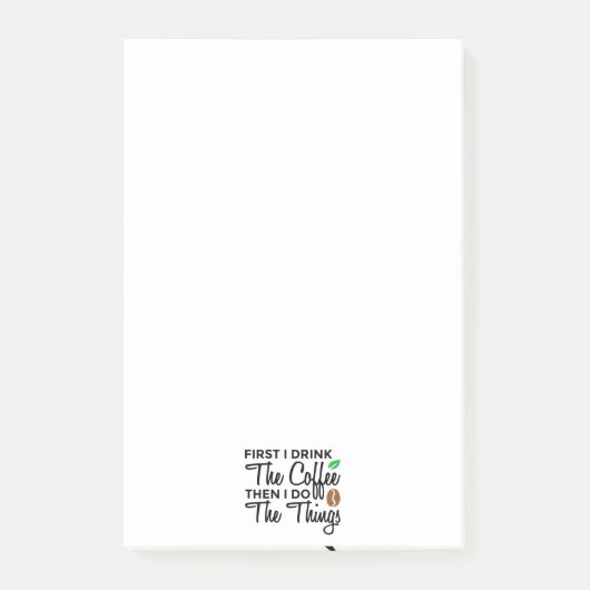 Café avant les objets Post-it® Notes 4 x 6 (Devant)