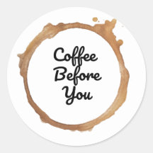 Café avant vous | Premiers stickers café