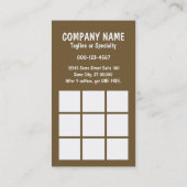 café avec carte de timbre crème bokeh (Dos)