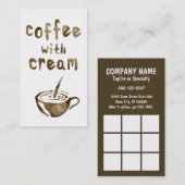 café avec carte punch à la crème bokeh (Devant / Derrière)