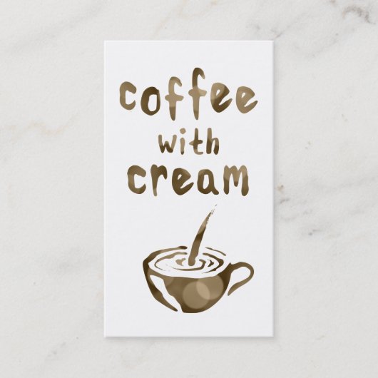 café avec carte punch à la crème bokeh (Devant)