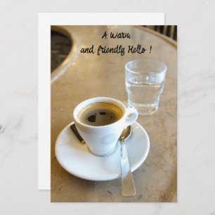 Café avec la carte à plat meilleur ami