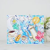 Café avec l'art des feuilles d'automne (Debout devant)