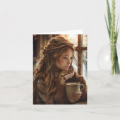 Café avec les amis Carte pliée (Devant)