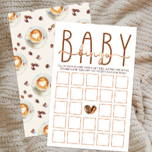 Café Baby shower à thème Baby Bingo Carte de jeu