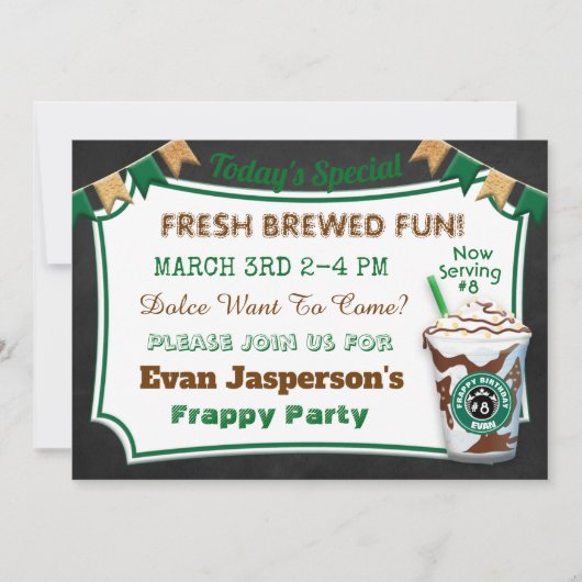 Café Bar Dernier anniversaire Invitation de fête (Devant)