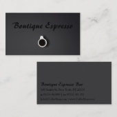 Café-bar Gris Espresso - Carte de visite (Devant / Derrière)