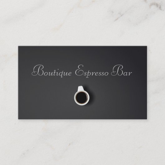 Café-bar Gris Espresso - Carte de visite (Devant)