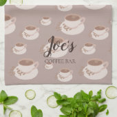 Café Bar Station personnalisée Serviette de cuisin (Plié)