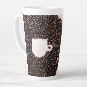 Café Bean Coeur Latte Mug (Angle gauche)