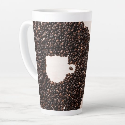 Café Bean Coeur Latte Mug (Angle gauche)