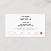 Café Beans Photo Café Shop Carte de fidélité (Dos)