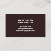 Café Beans Photographie Café Cartes de fidélité (Dos)