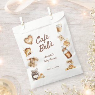 Cafe Bebe Baby Brouwt Koffie Bruine Baby Shower Bedankzakje