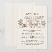 Cafe Bebe Baby Shower Invitation (Devant / Derrière)