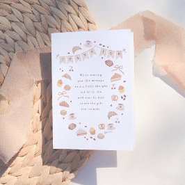 Cafe Bebe Baby Shower Thank You Bedankkaart