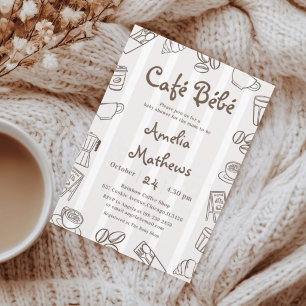 Cafe Bebe Brown Streep Baby Borrel Kaart