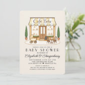 Café Bébé de Paris Invitation pour une Baby Shower (Debout devant)