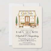 Café Bébé de Paris Invitation pour une Baby Shower (Devant)