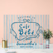 Café Bébé French Blue Boy Baby shower Bienvenue (Mariage)