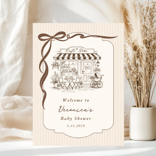 Cafe Bebe Geslachtsneutrale Boog Baby Shower Welko Poster