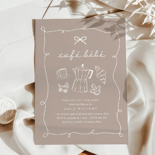 Cafe Bebe Home Coffee Baby Shower Latte Kaart