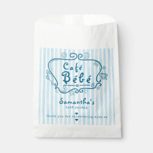 Café Bébé Modern Frans Schattige Blue Boy Baby sho Bedankzakje