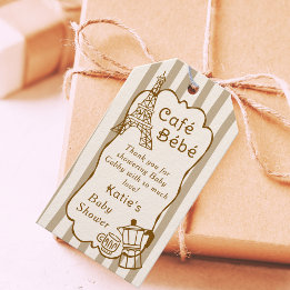 Cafe Bebe Paris Coffee Shop Themaparty Baby Shower Cadeaulabel