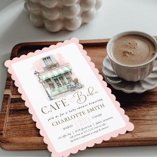 Café Bébé Paris thema baby shower Kaart