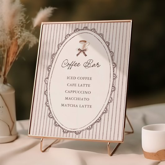 Cafe Bebe Vintage Coffee Bar Poster