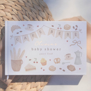Cafe Bebe Watercolor Illustratie Baby Shower Gastenboek