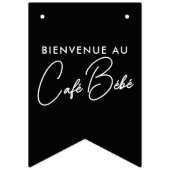 Café Bébé Zwart-wit Baby shower Vlaggetjes (Tweede vlag)