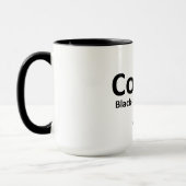 Café, Black 15 oz Ringer Mug (Gauche)