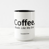 Café, Black 15 oz Ringer Mug (Centre)